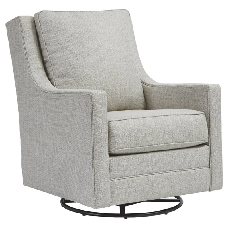 Home Square Set of 2 Swivel Glider Accent Chairs in Frost Finish