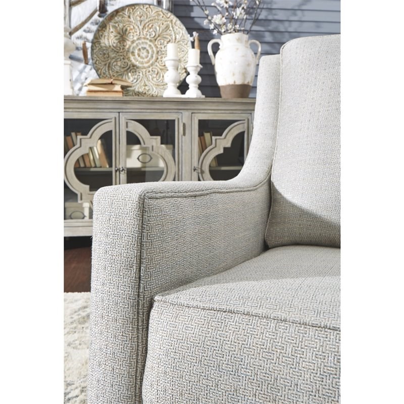 Home Square Set of 2 Swivel Glider Accent Chairs in Frost Finish