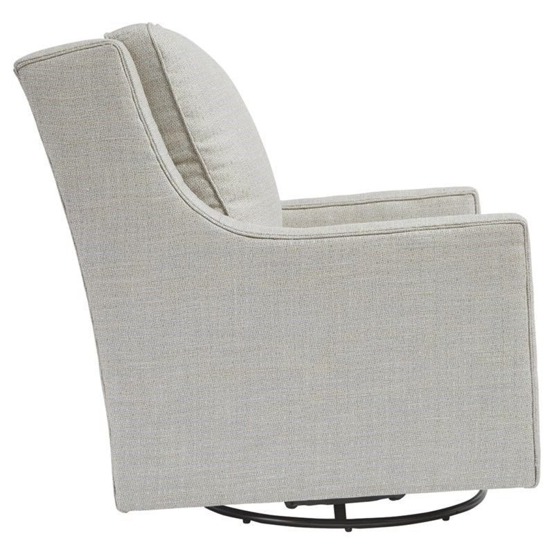 Home Square Set of 2 Swivel Glider Accent Chairs in Frost Finish