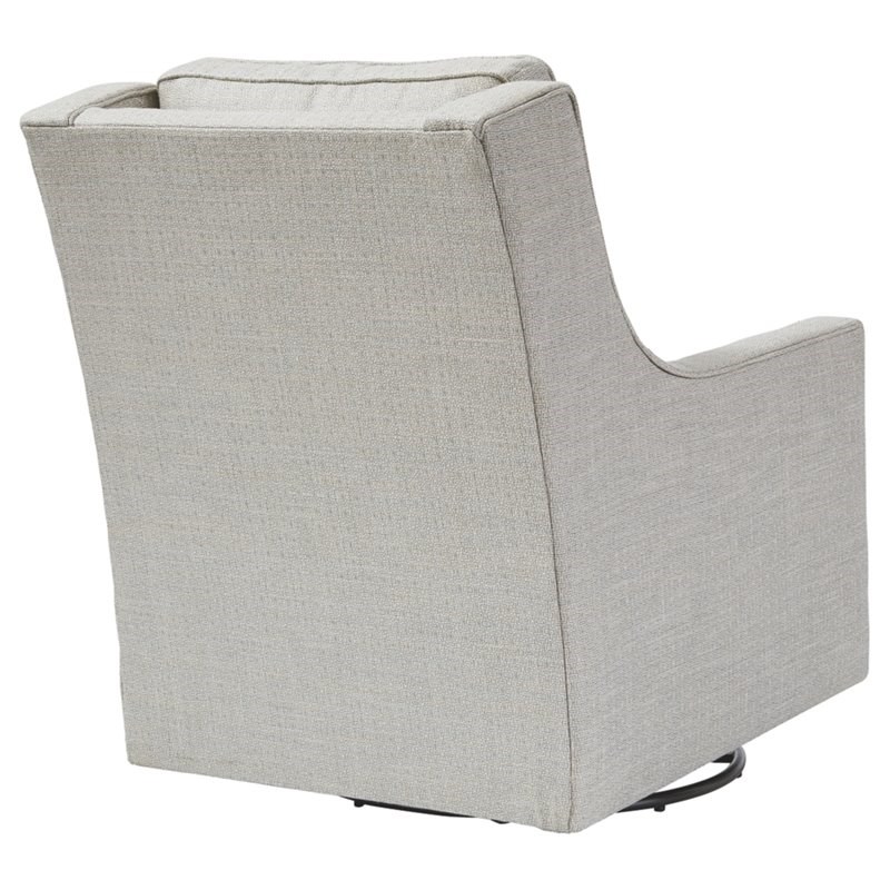 Home Square Set of 2 Swivel Glider Accent Chairs in Frost Finish
