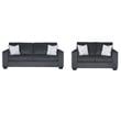 Home Square Set of 2 Queen Sleeper Sofa & Loveseat in Slate Finish