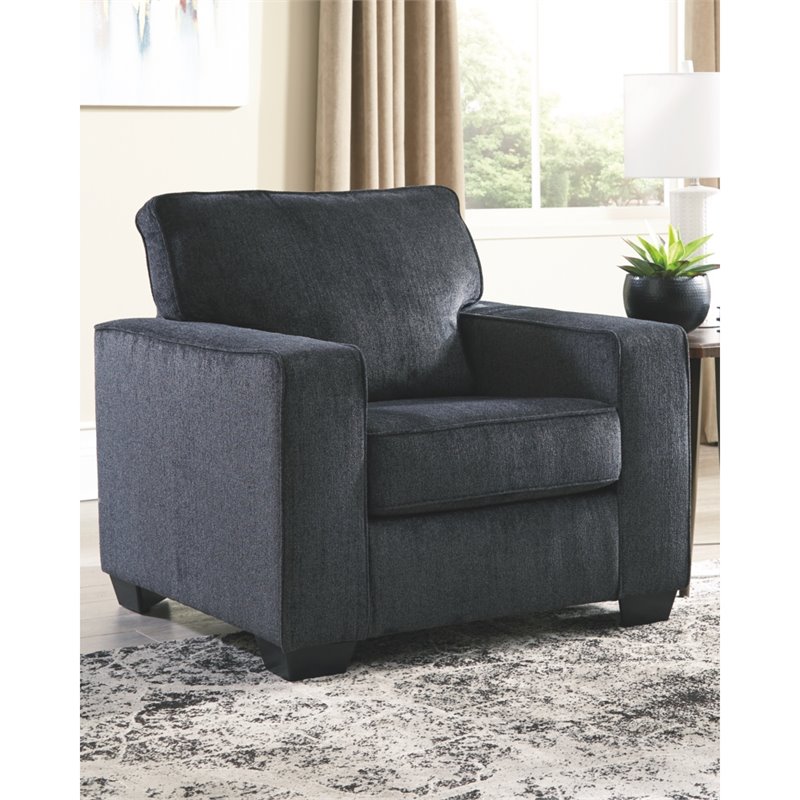 Home Square Set of 3 Queen Sleeper Sofa & Accent Chair & Ottoman in Slate