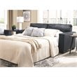 Home Square Set of 3 Queen Sleeper Sofa & Accent Chair & Ottoman in Slate