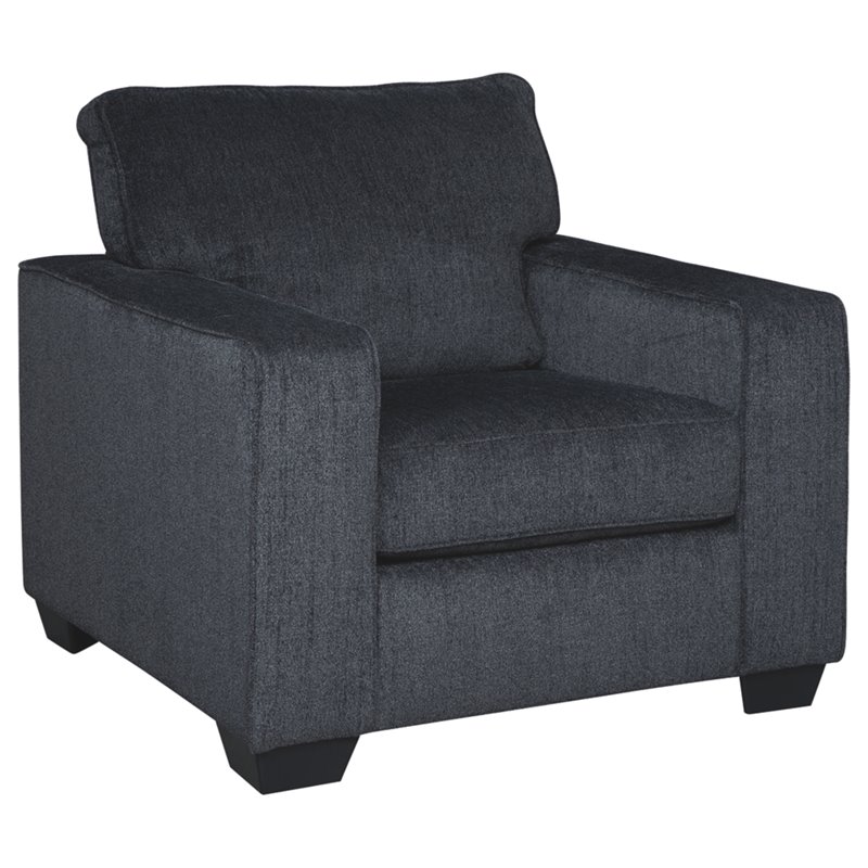 Home Square Set of 2 Contemporary Sofa & Accent Chair in Slate