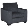 Home Square Set of 3 Sofa & Accent Chair & Ottoman in Slate