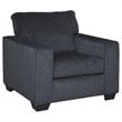 Home Square Set of 2 Contemporary Accent Chair & Ottoman in Slate