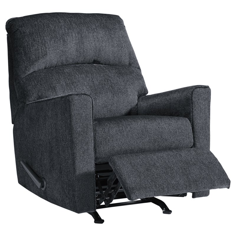 Home Square Set of 2 Contemporary Rocker Recliners in Slate Finish