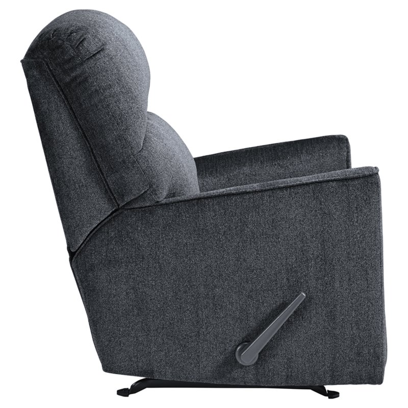 Home Square Set of 2 Contemporary Rocker Recliners in Slate Finish