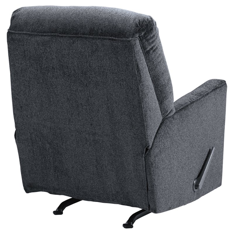 Home Square Set of 2 Contemporary Rocker Recliners in Slate Finish