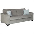 Home Square Set of 2 Contemporary Sofa & Loveseat in Alloy Finish