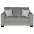 Home Square Set of 2 Contemporary Sofa & Loveseat in Alloy Finish