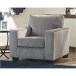 Home Square Set of 2 Modern Accent Chair 7 Ottoman in Alloy Finish