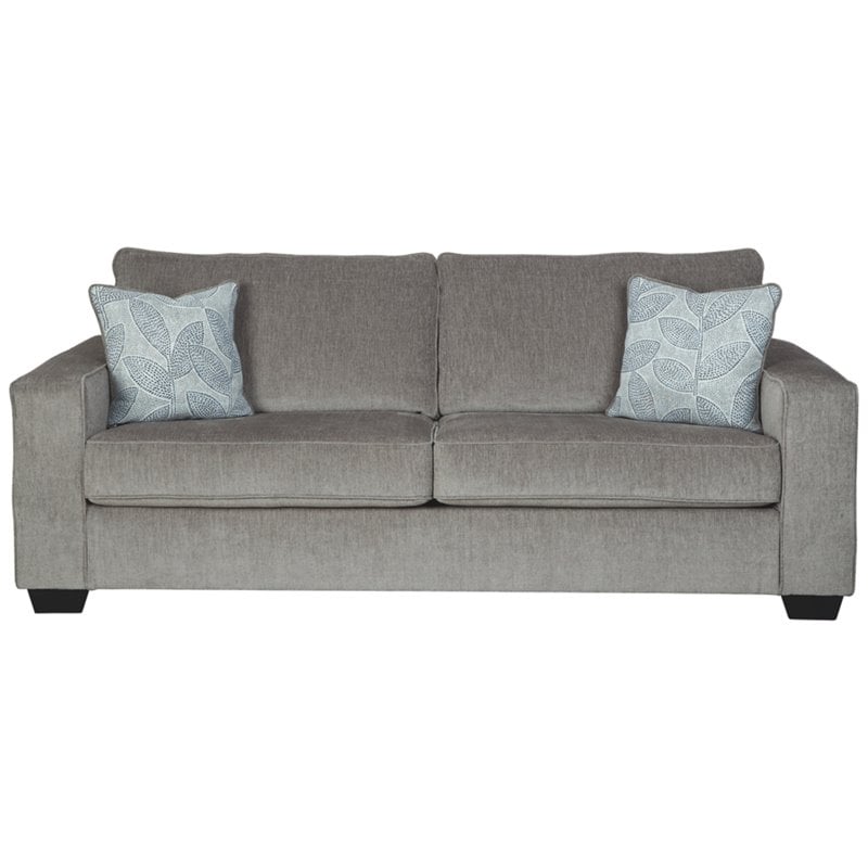 Home Square Set of 3 Sofa & Loveseat & Ottoman in Alloy Finish