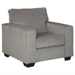 Home Square Set of 3 Sofa & Accent Chair & Ottoman in Alloy Finish