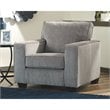 Home Square Set of 3 Sofa & Accent Chair & Ottoman in Alloy Finish