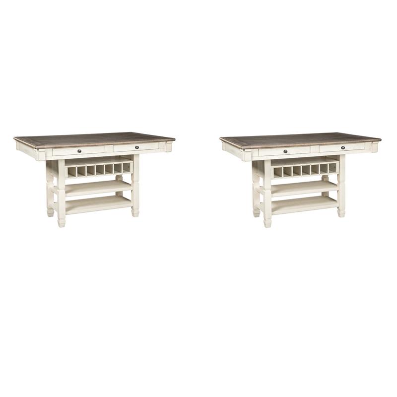 Home Square Set of 2 Counter Height Dining Tables in Two-Tone