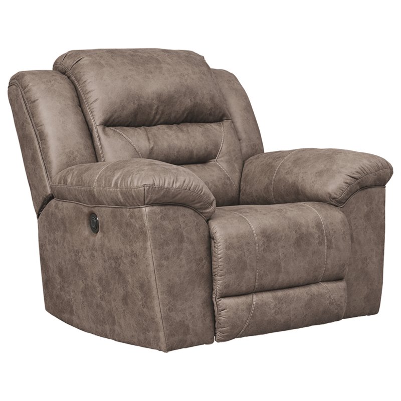 Home Square Set of 2 Power Reclining Loveseat & Recliner in Fossil