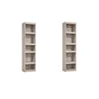 Home Square Set of 2 Coastal Engineered Piers in Whitewash Finish