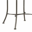Home Square Set of 3 Metal Upholstered Vanity Stools in Antique Gray