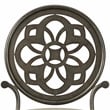 Home Square Set of 3 Metal Upholstered Vanity Stools in Antique Gray