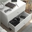 Home Square Set of 3 6-Drawer Dresser & 2 2-Drawer Nightstands in Matte White