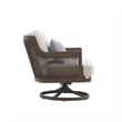 Home Square Aluminum/Wicker Patio Swivel Chair in Gray (Set of 2)