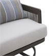 Home Square Aluminum/Wicker Patio Swivel Chair in Gray (Set of 2)