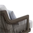 Home Square Aluminum/Wicker Patio Swivel Chair in Gray (Set of 2)