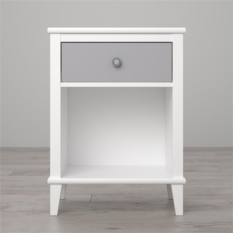 Little Seeds Monarch Hill Poppy Nightstand in White and Gray