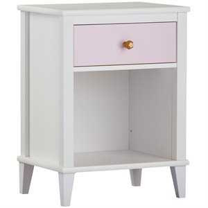 little seeds monarch hill poppy nightstand in white and pink