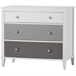 Little Seeds Monarch Hill Poppy 3 Drawer Dresser in White and Gray