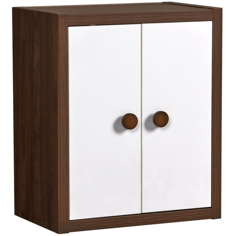 Little Seeds Sierra Ridge Terra Bookcase in Walnut and White