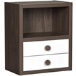 Little Seeds Sierra Ridge Terra 2 Drawer Bookcase in Walnut and White