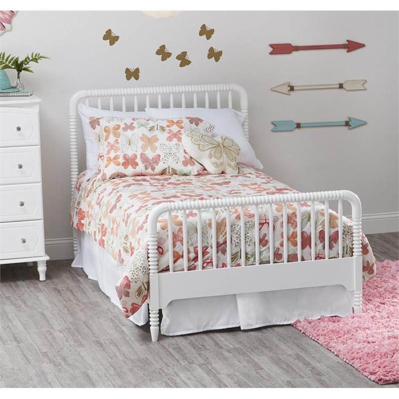 Little Seeds Rowan Valley Linden Twin Spindle Bed in White Cymax Business
