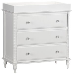 little seeds traditional rowan valley linden 3 drawer changing table in white