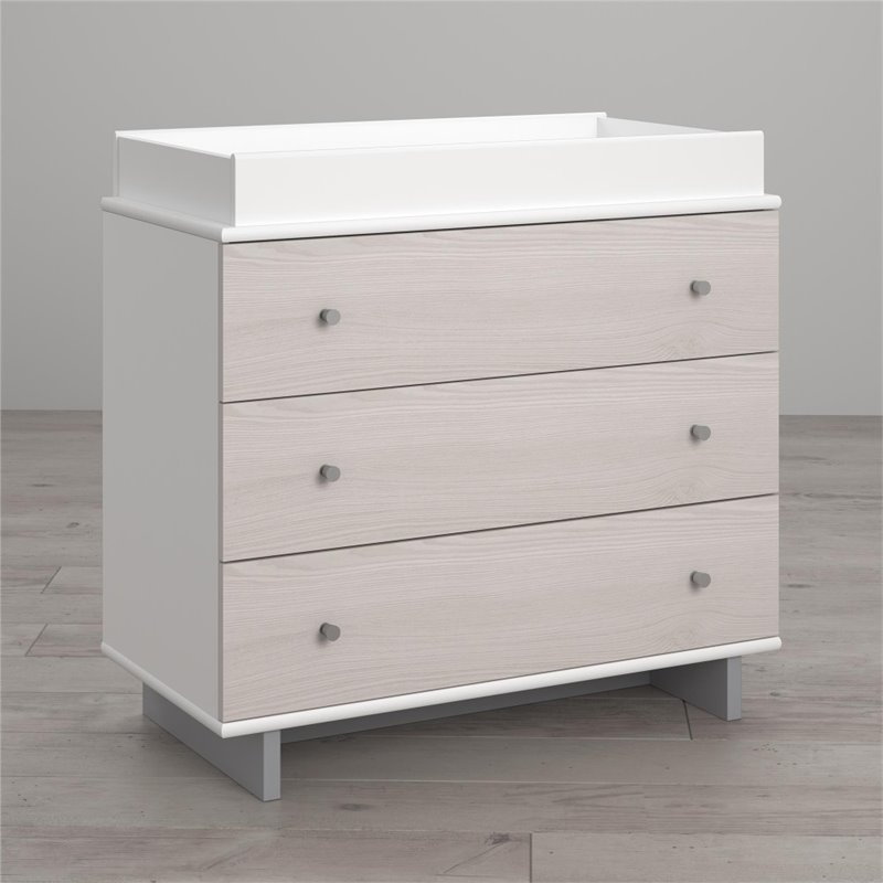 Little Seeds Maple Lane Dove 3 Drawer Changing Table in White