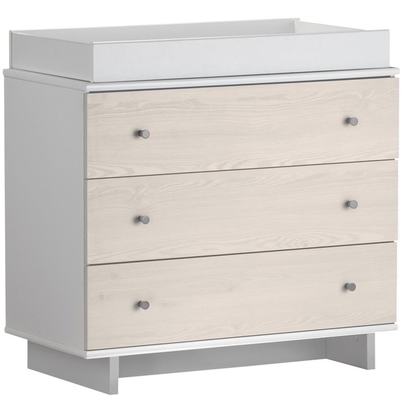 Little Seeds Maple Lane Dove 3 Drawer Changing Table in White