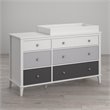 Little Seeds Monarch Hill Poppy Wood 6 Drawer Changing Table in Gray