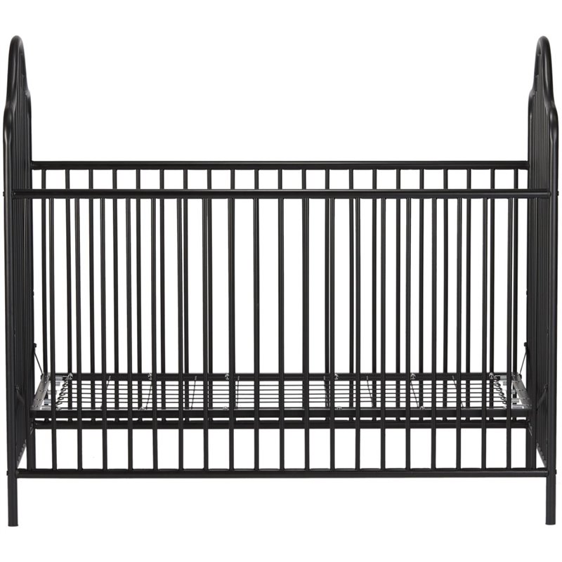 metal crib and changing table