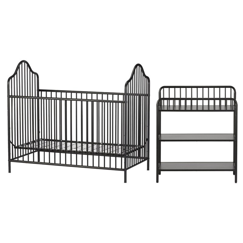 Little Seeds Rowan Valley Lanley Metal Crib And Changing Table Set