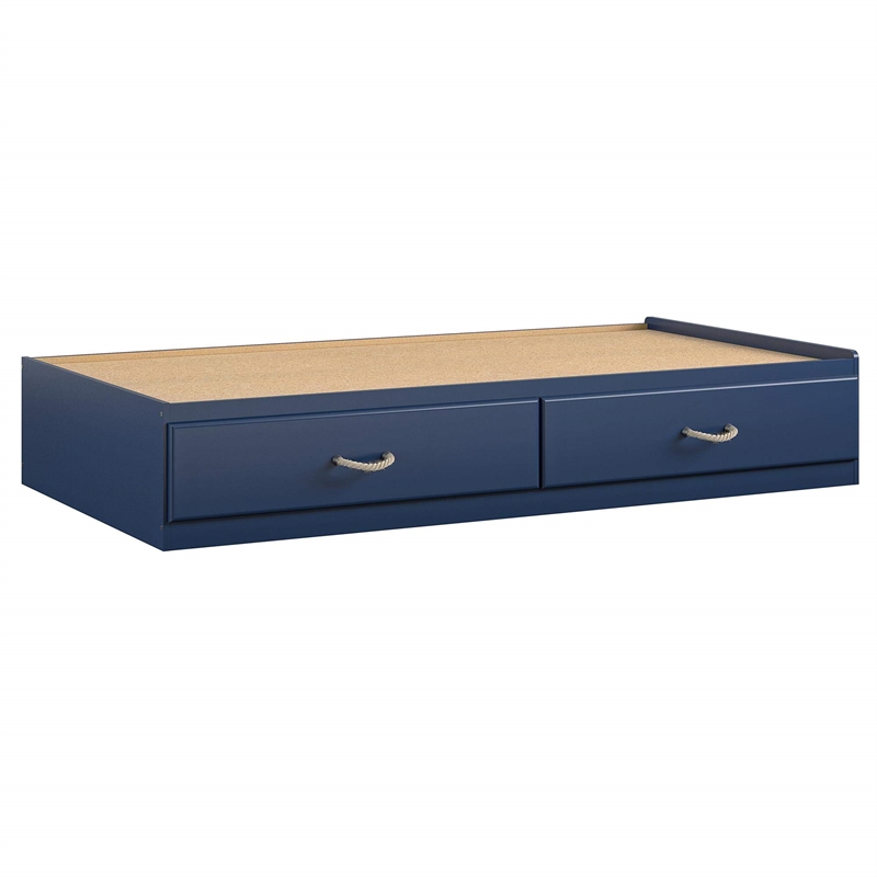 Little Seeds Sierra Ridge Mesa Twin Bed with Storage in Blue