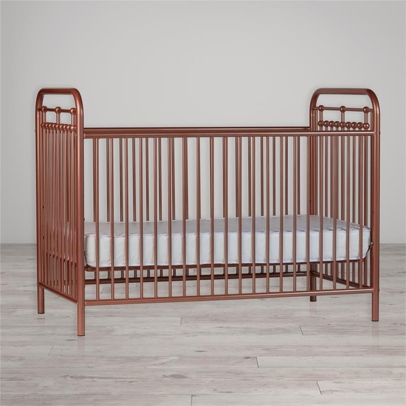 rose gold metal crib