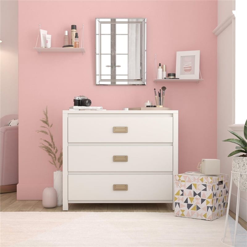 Little Seeds Monarch Hill Haven 3 Drawer White Kids Dresser