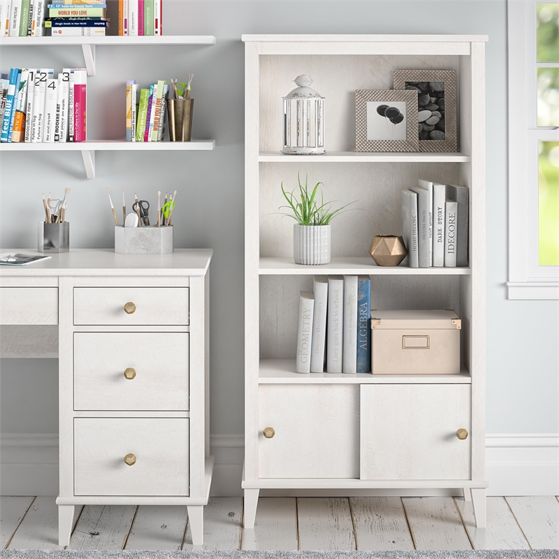 Little Seeds Monarch Hill Poppy White Bookcase