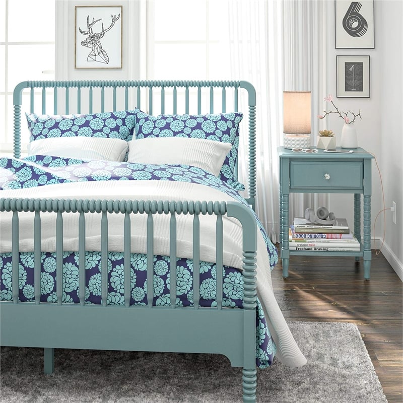 Little Seeds Rowan Valley Linden Kids Full Size Teal Bedframe