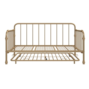 little seeds monarch hill wren metal daybed with trundle twin in gold