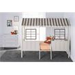 Little Seeds Rowan Valley Forest Twin Loft Bed in Grey & Taupe
