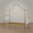 Little Seeds Monarch Hill Clementine Canopy Twin Bed in Gold