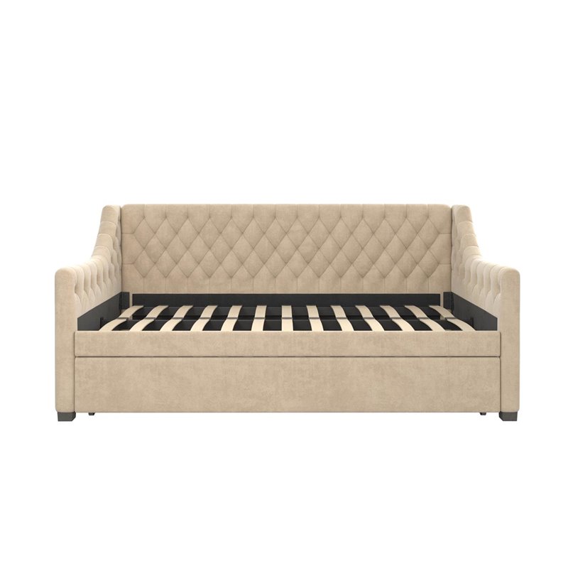 Little Seeds Monarch Hill Ambrosia Twin Daybed and Trundle in Ivory Velvet