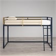 Little Seeds Monarch Hill Haven Twin Metal Junior Loft Bed in Navy